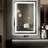 Eleen Rectangular Gold Frame Modern High Lumen Lighted LED Mirror Anti-Fog Wall Mounted Bathroom Vanity Mirror with Lights Large Dimmable Makeup Mirror Home Decor Mirror(Horizontal/Vertical)-90984313-86782369
