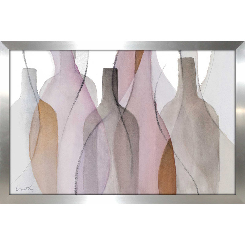 « minuit foule », reproduction de peinture à l’aquarelle encadrée en acrylique, H 21,5 po x l 27,5 po x P 0,75 po