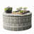 Elle Decor Vallauris Outdoor Coffee Table with Storage, Gray