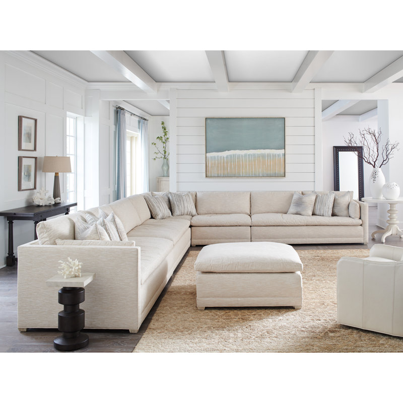 Barclay Butera Upholstery Square Ottoman, Beige