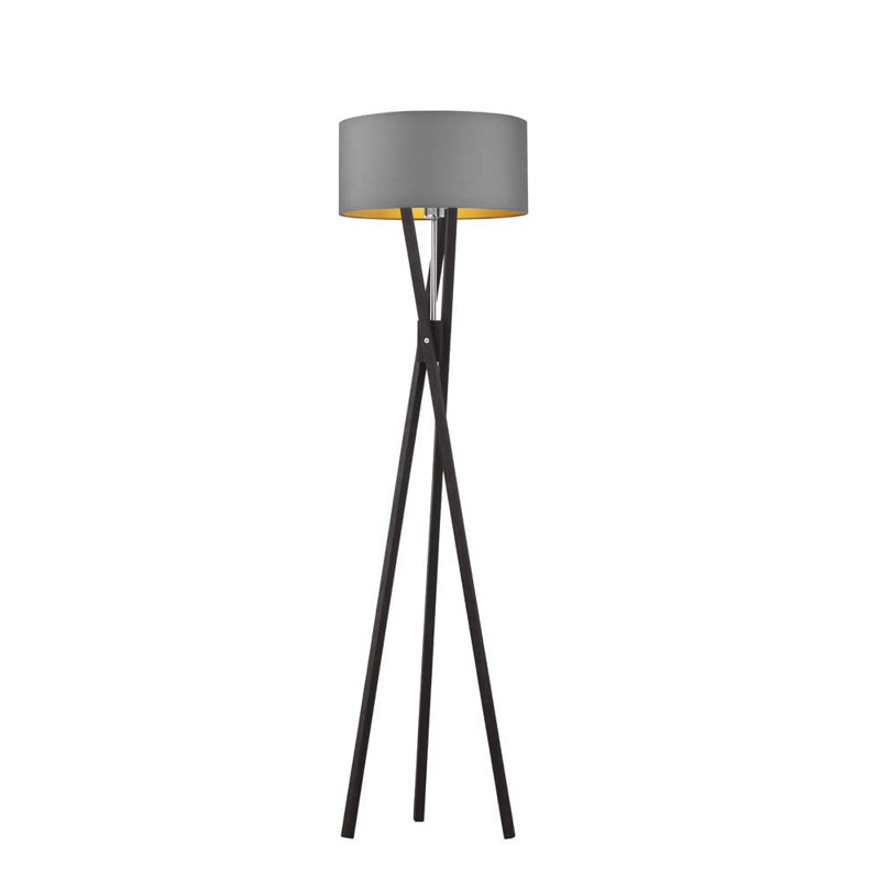 Quinnlynn 150cm Tripod Floor Lamp, Black, Grey