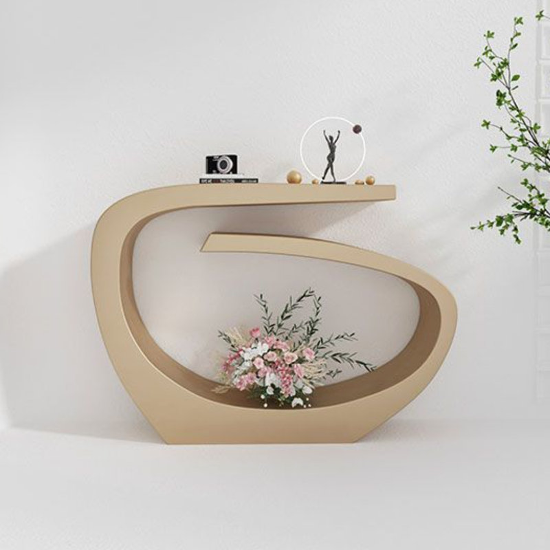 Console Table, Gold, 31.5" H x 51.2" W x 11.8" D