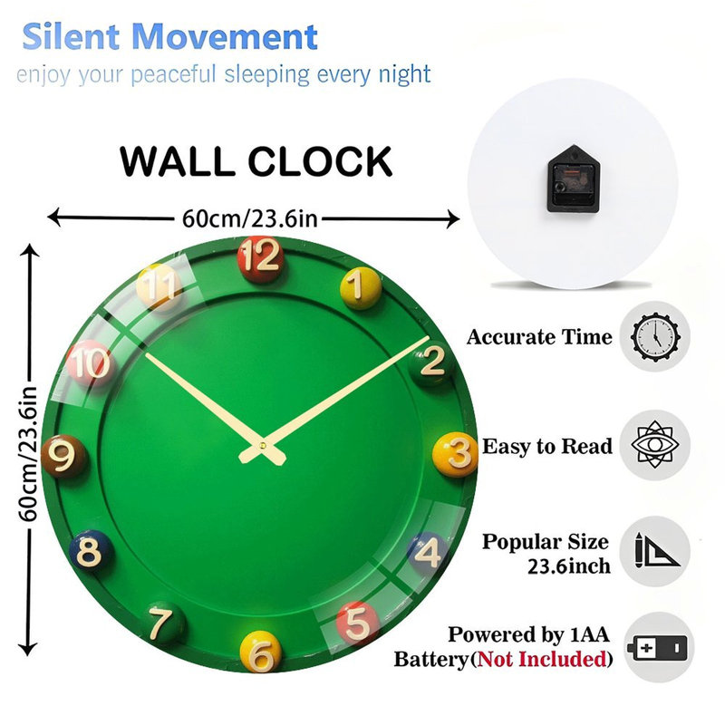 Horloge murale 24 po
