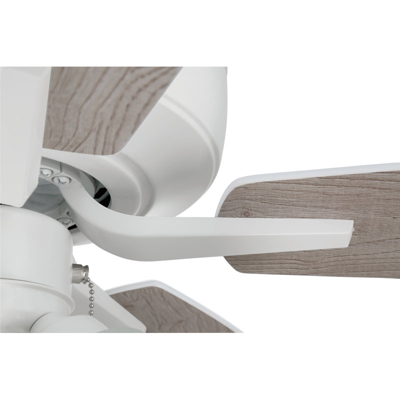 Pro Plus 114 White 4 Light Kit 52'' Ceiling Fan with LED Lights, White/Tan