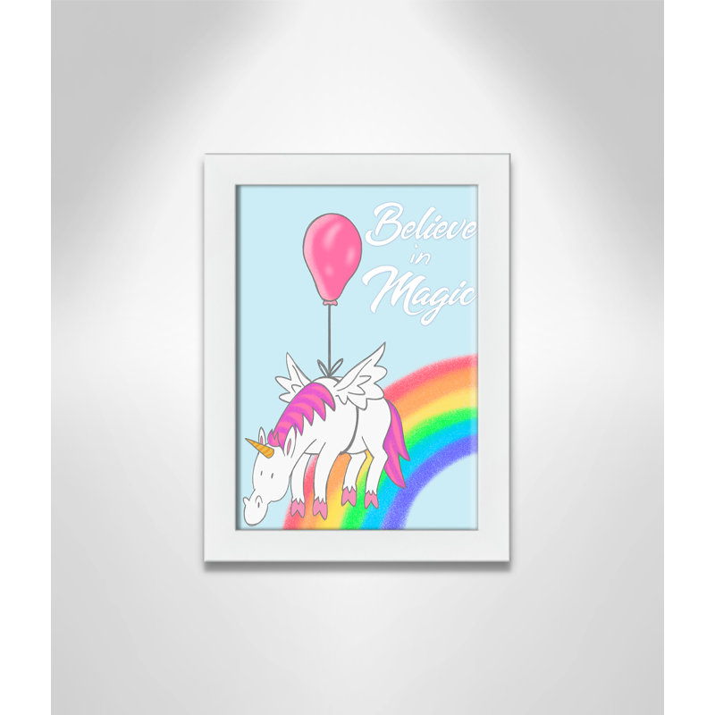 Believe in Magic 1, impression sur papier, H 14 po x l 10 po x P 0,6 po, Encadré plat blanc