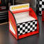Table de chevet Kids Racing Car avec tablette de rangement ouverte, 1 tiroir, bande de protection arrondie-330270064