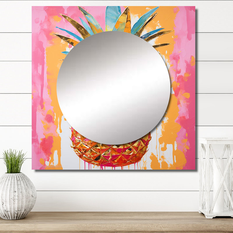 Miroir carré Betzabel - Golden, 29 po x 29 po