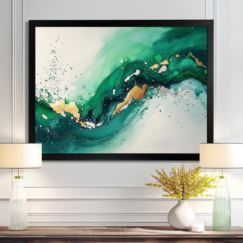 Altizer - Abstract Wall Art, Cadre simple, H 30 po x l 40 po, Noir, noir, noir, noir