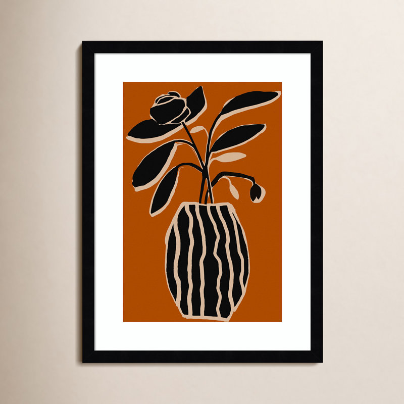 «Galya Treechild Ochre Still Life No 5», reproduction encadrée sur papier par Treechild, Cadre noir