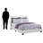 Gomer White Leather Look Transitional Queen Size Upholstered Bed, 45.54'' H X 63.96'' W X 85.51'' L
