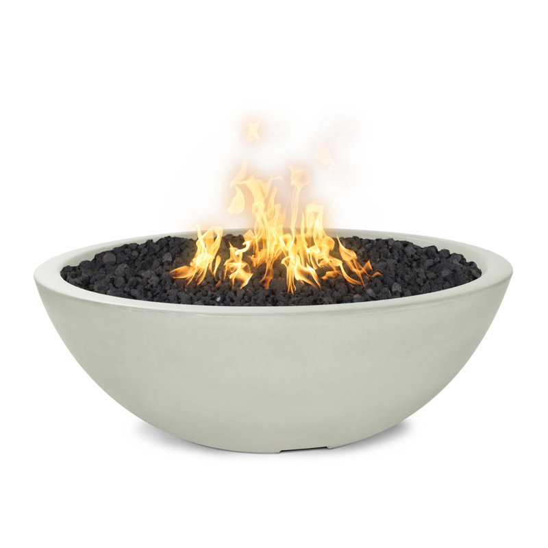Sedona Concrete Fire Pit, Limestone, Liquid Propane, Electronic Ignition