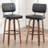Upholstered Swivel Bar Stool with Wood Frame-113262447-113262444