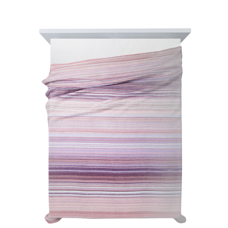 Montevia Polyester Striped Bedspread, 150 x 200 cm, Powder