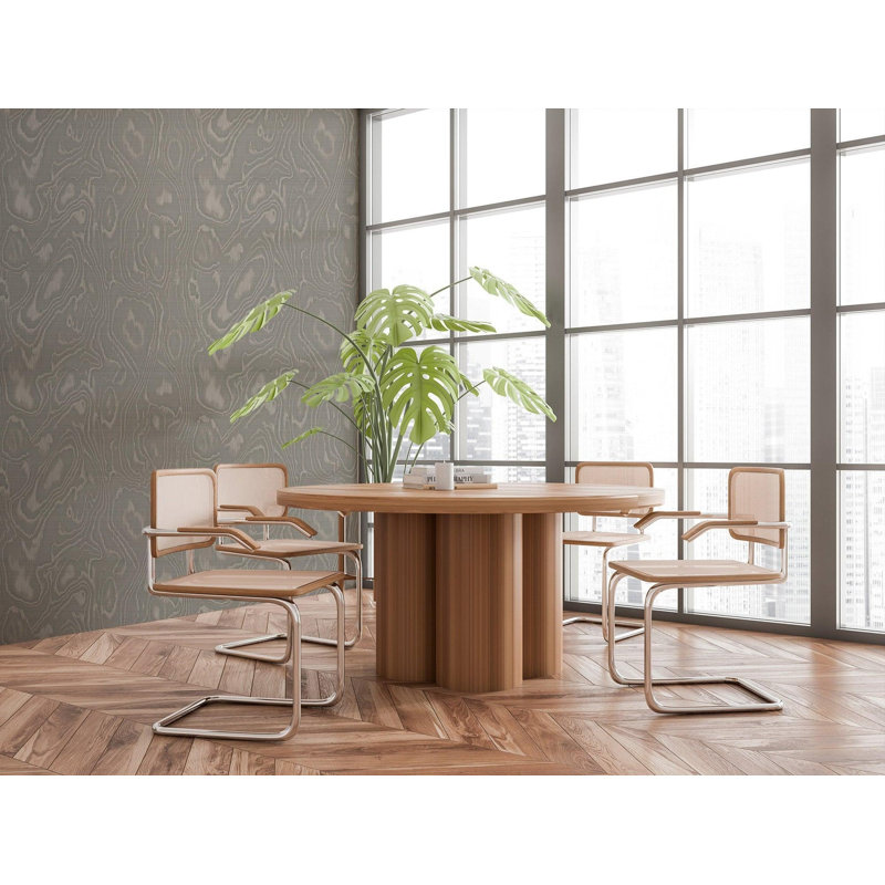 Burlwood - Gray Brown Wood Wallpaper