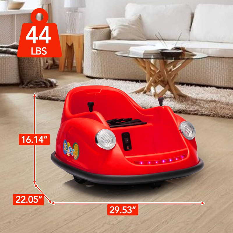 Voiture électrique autoportante pour enfants et tout-petits Ride On, Rouge
