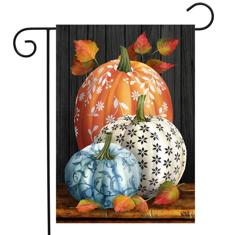 Élégant drapeau de jardin citrouilles