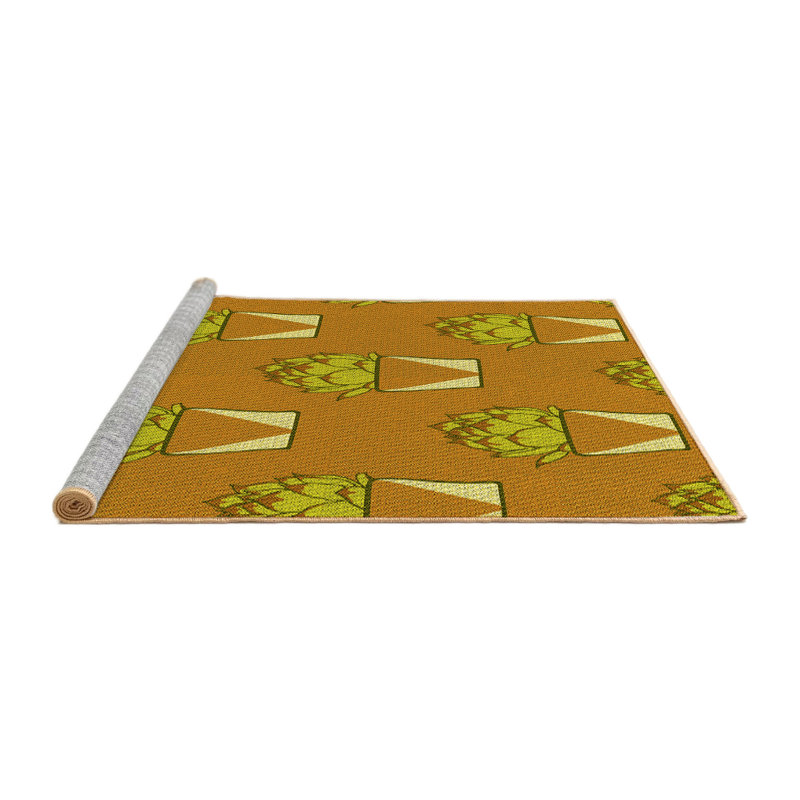 Tapis 100% à motifs lavables à la machine 2989 18, Rond 3 pi