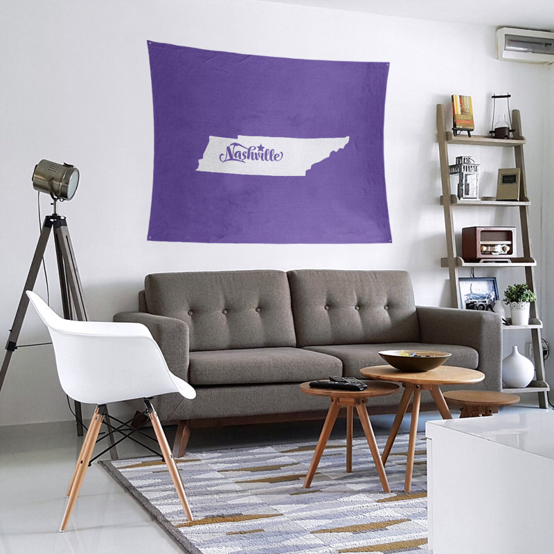 Tapisserie de Nashville, Tennessee, H 51 po x l 60 po, Mauve