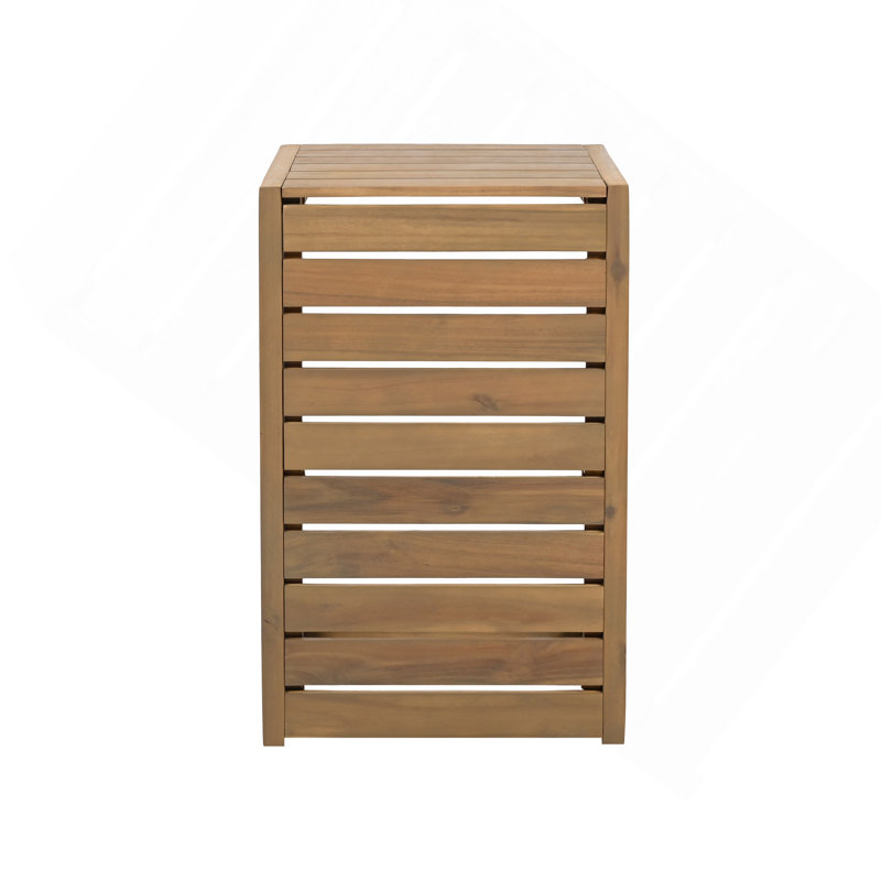 Brown C-Shape End Table