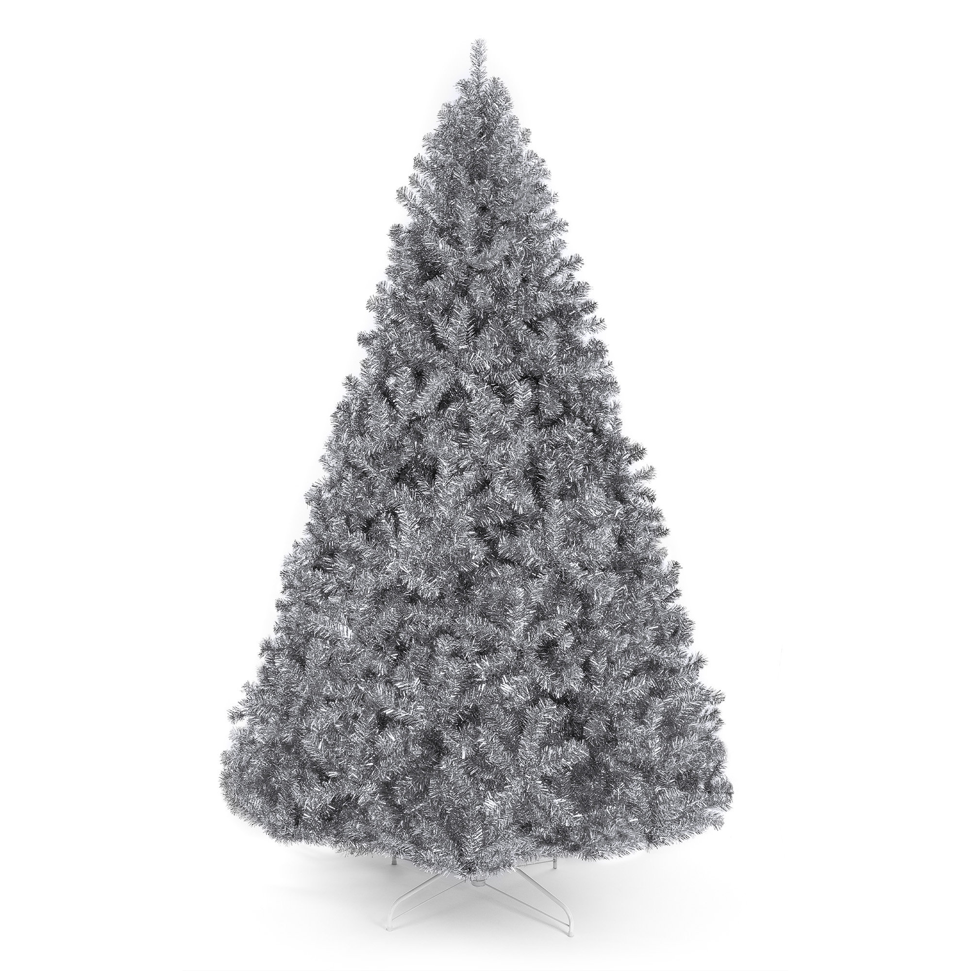 Silver Artificial Fir Christmas Tree, 7.5'