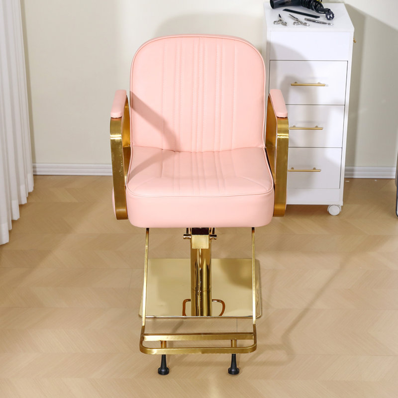 Fauteuil de coiffeur Beauty, Similicuir rose