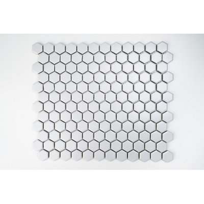 Carreau de mosaïque en porcelaine hexagonale 1X1 "- (boîte de 20 feuilles)
