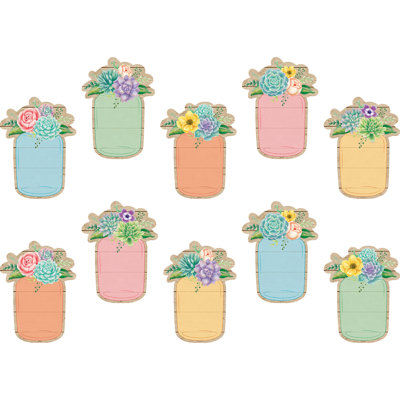 Teacher Created Resources Rustic Bloom Mason Jars Accent