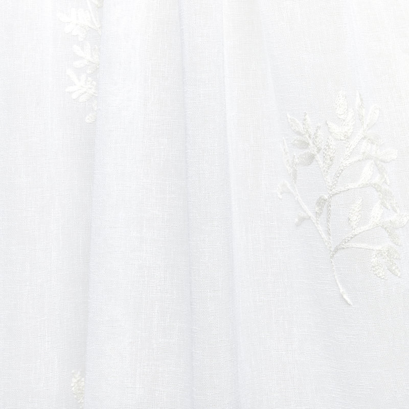Nicole Miller New York Mabel Sheer Rod Pocket Curtain Panels Pair, 54" W x 96" L, White