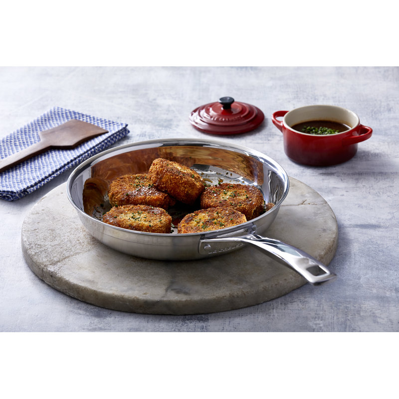 Le Creuset Classic Stainless Steel Round Frying Pan, 8 In., 11"
