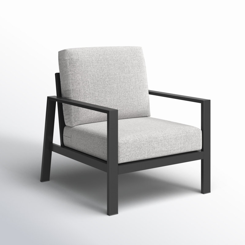 Chaise longue d'extérieur avec coussins Sunbrella® Townsend, Sunbrella® toile granit, None, Non