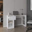 Bureau d'ordinateur, 1 tiroir, 2 tablettes, blanc