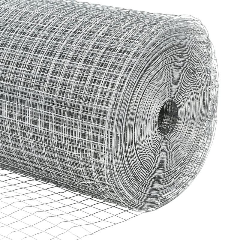 Welded Wire Fence With 7 Posts Steel, Silver, 60cm H x 5000cm W