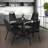 Regency Cain Square Breakroom Table & 4 Restaurant Stack Chairs-73412962-73412963