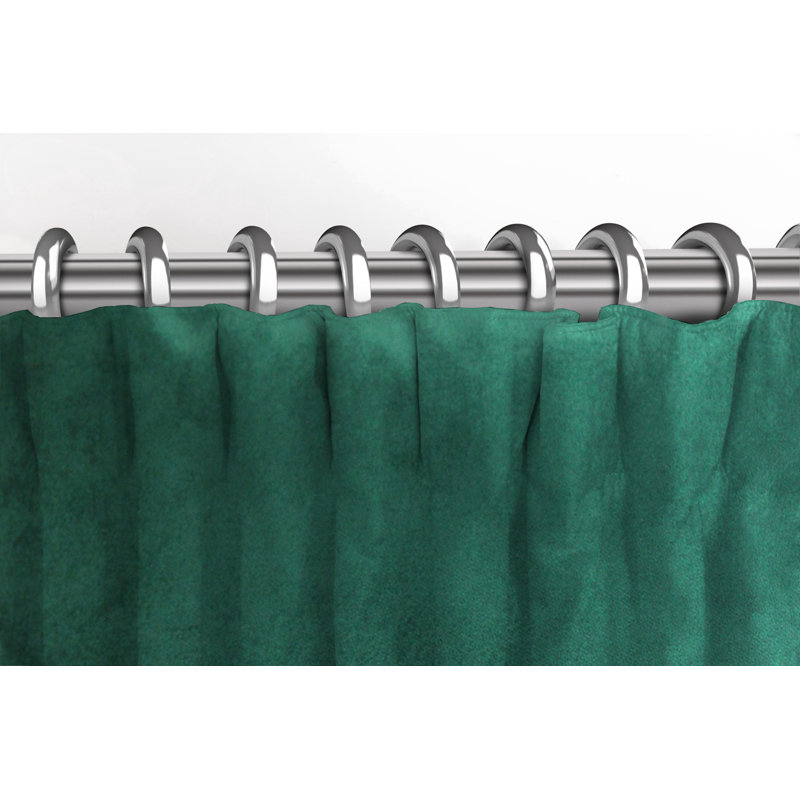 Blackout Curtain Pair, Emerald Green, 66" W x 54" L