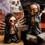 Figurines de squelette sympas, figurine de collection de petite statue d'Halloween en squelette, décor de bureau de bureau de maison mignon