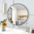 Bhagwanaram Aluminum Framed Round Wall Mirror-1128057857-1128057856