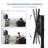 Aivree Black Adjustability Multi Screen Floor Stand Mount for Greater Than 50" with Shelving, Holds up to 30 kg.