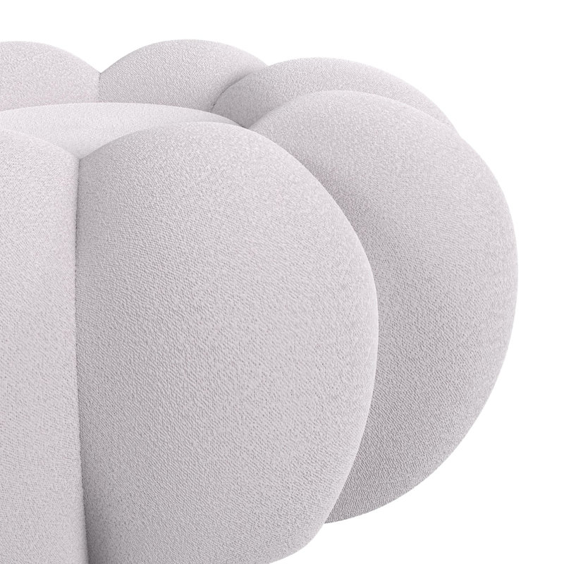 Chaise pivotante avec repose-pieds Pumpkin, Gris