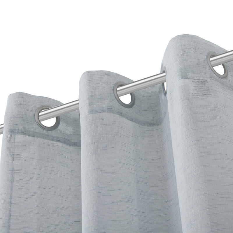 Aapo Semi Sheer Curtain, Silver