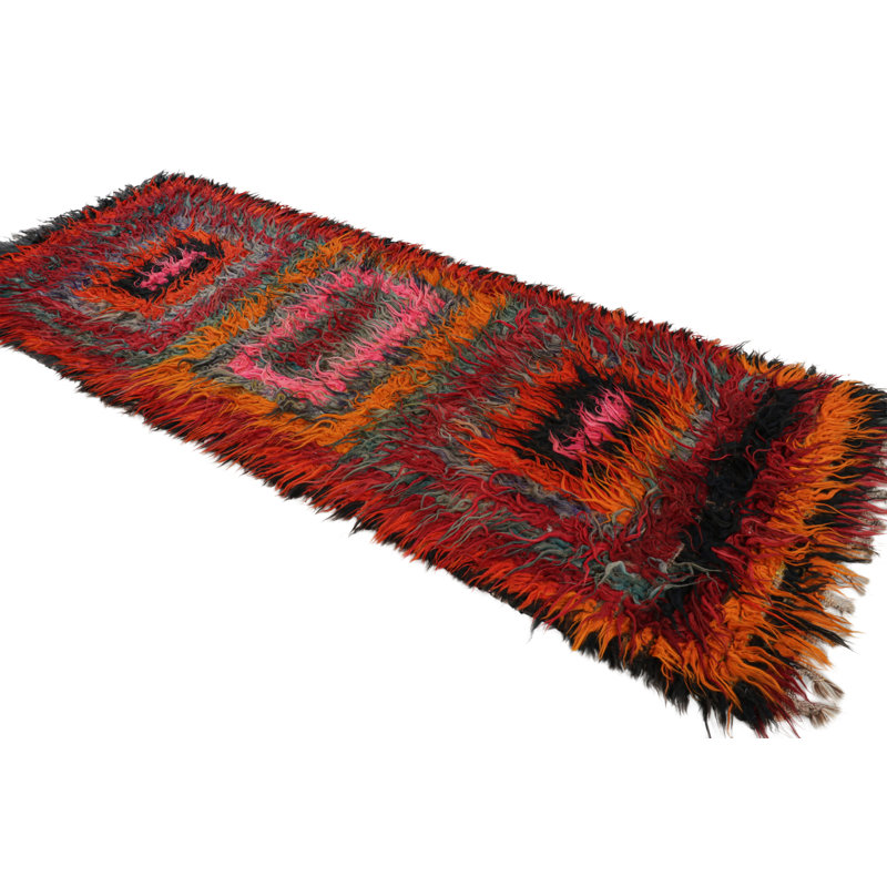 One-of-a-Kind 4’x10’6” Hand Knotted Area Rug