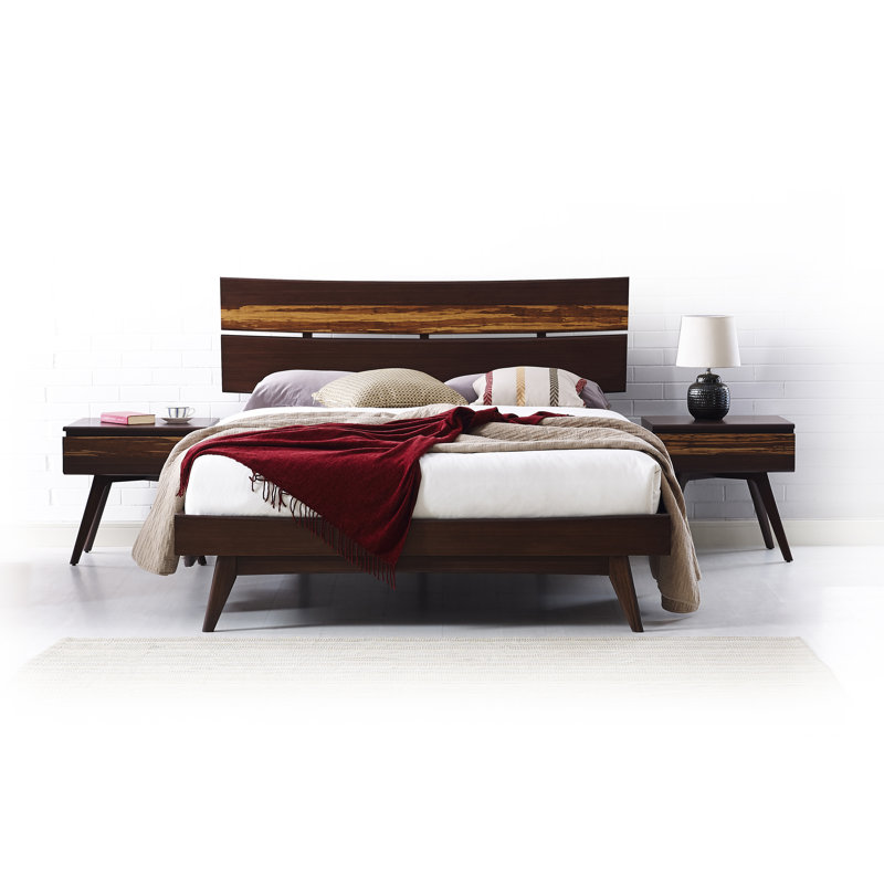 Ensemble de chambre avec lit plateforme 2 pièces Lucinda, Sable, Très grand lit