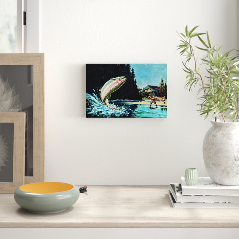 Rainbow Trout - Wrapped Canvas Print, 30cm H x 45cm W x 3.81cm D