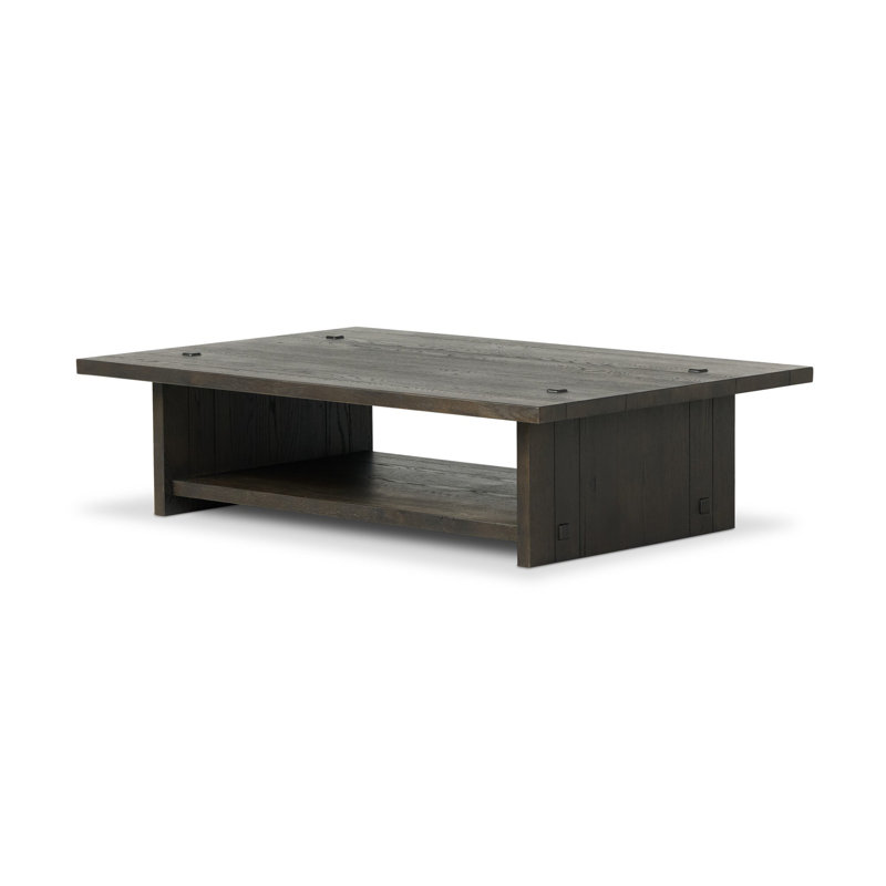 Zeno Coffee Table, Smoked Black Oak