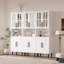 Garde-manger H 71 po x l 23,6 po avec bibliothèques et armoire de rangement en verre-59531547
