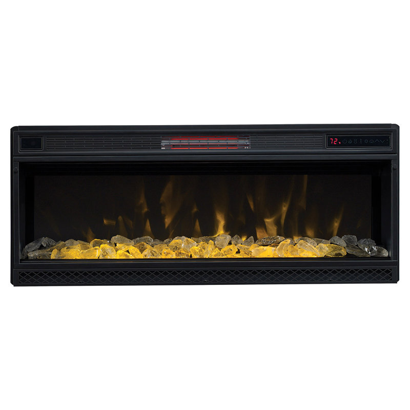 SpectraFire Plus Electric Fireplace Insert, 17.64" H x 42.83" W x 8" D, 3D SpectraFire Plus with Glass Ember Bed