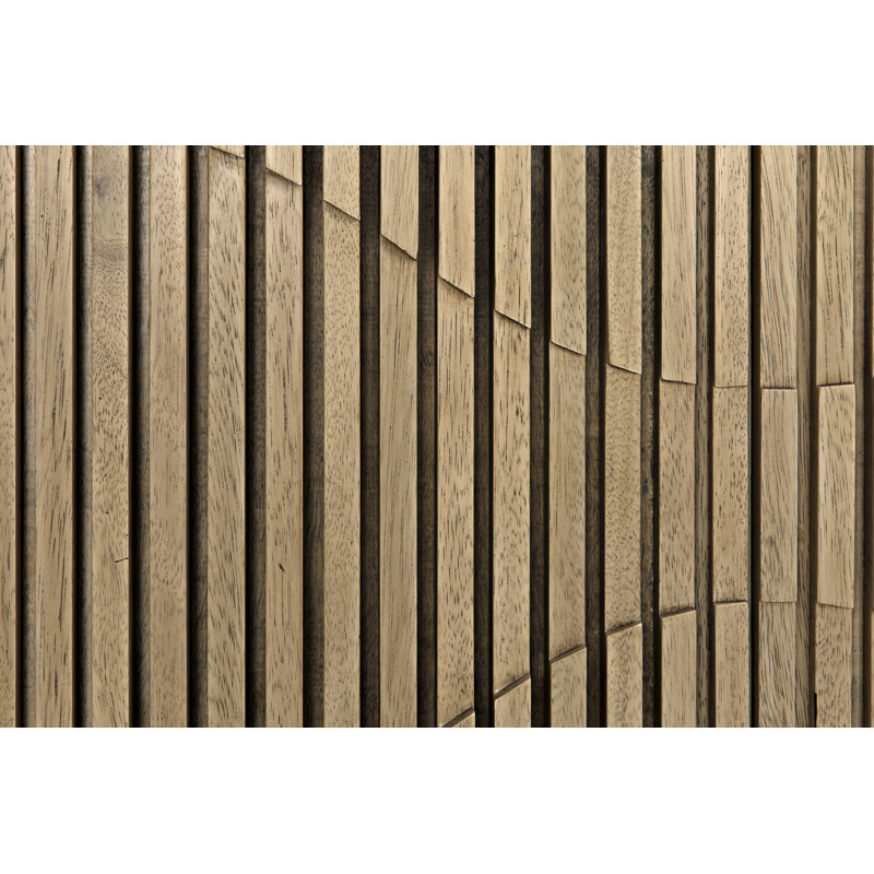 Illusion 78'' W Solid Wood Buffet, Bleached Walnut