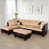 Beige Microfiber