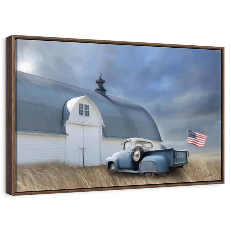 «Let Freedom Reign», Cadre flottant en noyer, 40 po x 27 po