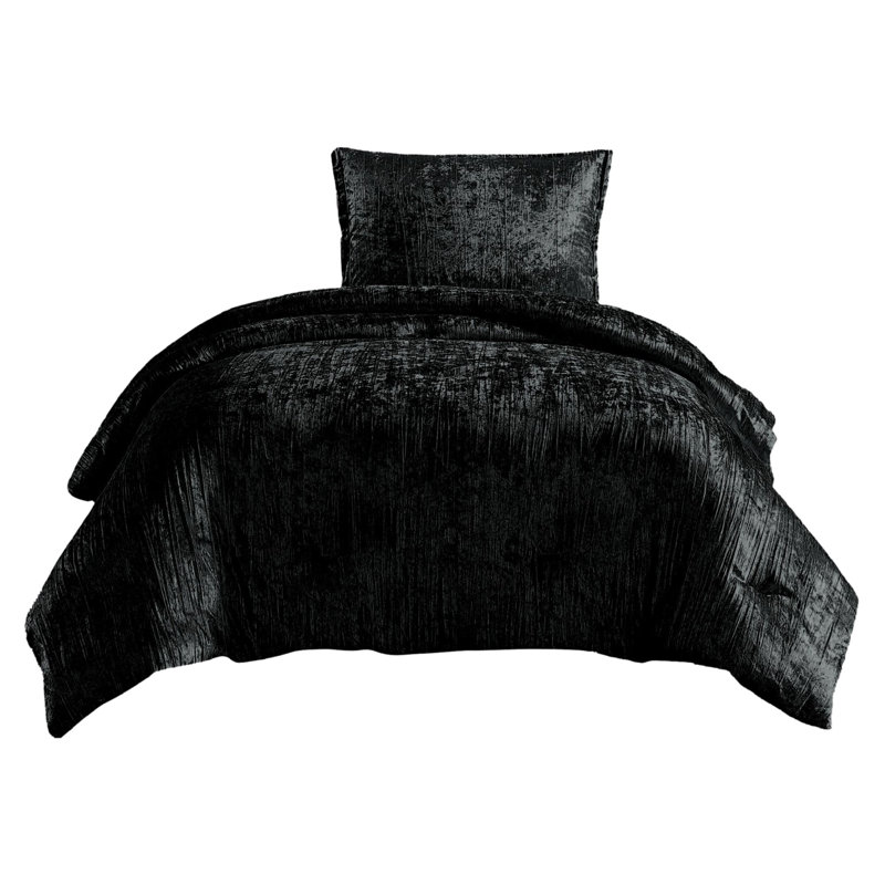 Riverbrook Home Turin Blush, Twin Comforter + 1 Standard Sham, Black