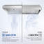 Hotte sous un meuble en acier inoxydable 30 pouces 600 CFM, convertible à conduit / sans conduit, commande à bouton-poussoir, 3 vitesses ultra-silencieuses, lumières DEL, filtres en maille d'aluminium à 5 couches et filtres à charbon, argent